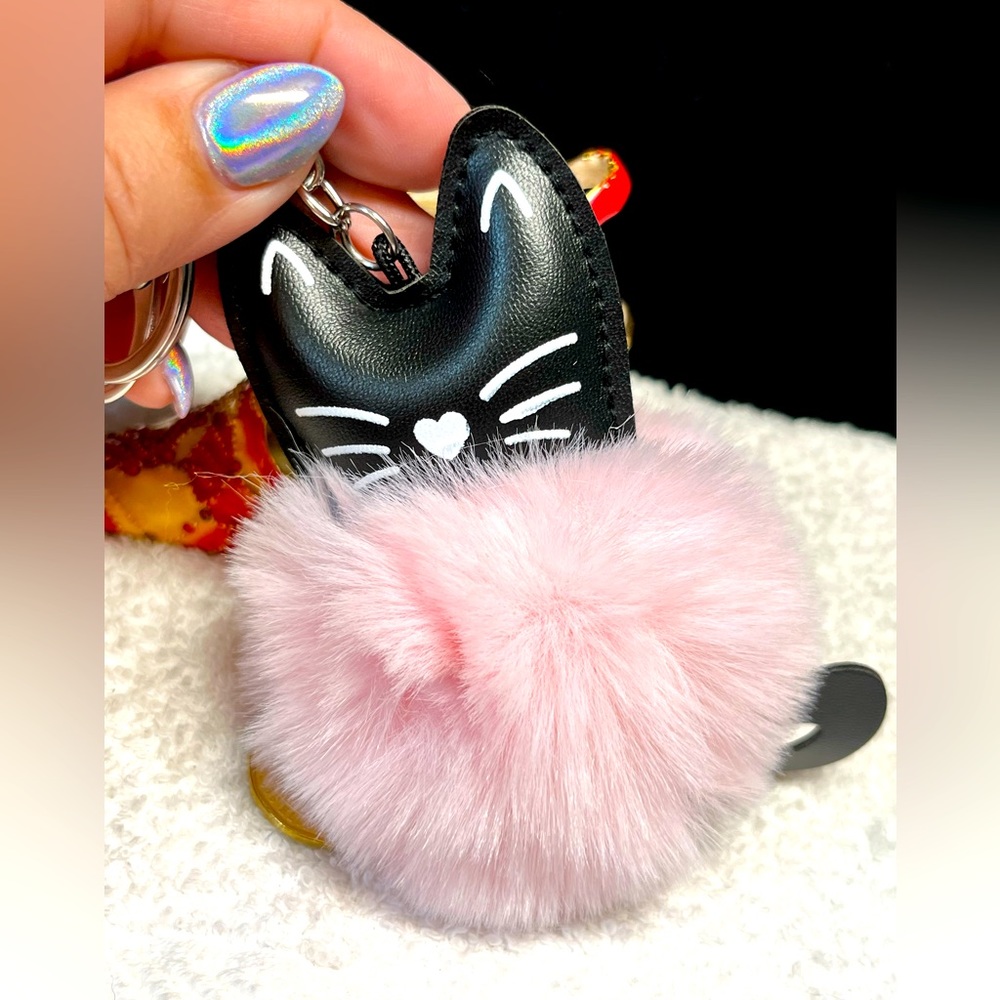 Fun fur keychain cat -pet lover